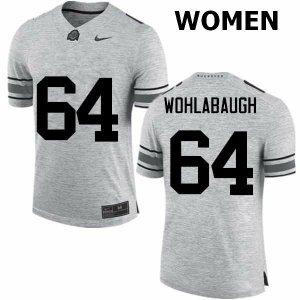 NCAA Ohio State Buckeyes Women's #64 Jack Wohlabaugh Gray Nike Football College Jersey XGU3145DP